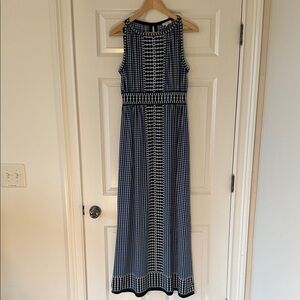 Max Studio Black, Blue and White Maxi Dress